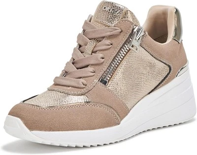 Zapatilla deportiva de cuña con cordones y cremallera lateral DKNY Kalina para mujer  Foto 1 de 4