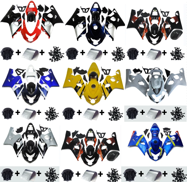 Kit de carenados para 2004 2005 K4 Suzuki GSXR600 gsxr 750 carrocería de plástico de inyección Foto 1 de 1