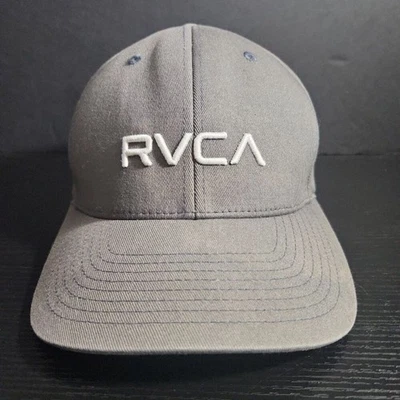 Gorra RVCA Talla Única Gris Flexfit Ajuste Medio SixPanel Gorra Logo Ropa de Calle Moderna Foto 1 de 4
