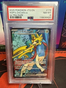 Hop's Zacian ex 176/159 Sv09: Journey Together Holo PSA 8 - Picture 1 of 2