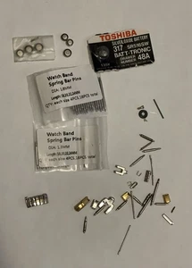 Random Watch Parts Batteries Bands Spring Bars Gaskets Etc - Picture 1 of 9
