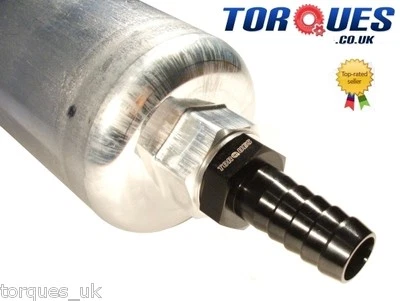 TORQUES Adaptador de entrada/suministro de bomba de combustible de aluminio para Bosch 044 M18x1.5 a 15 mm negro púas