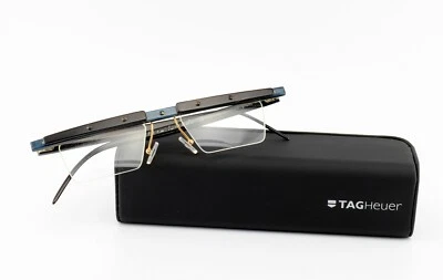 THEO BELGIUM occhiali vintage corno di bufalo LAMBDA 25 marrone blu ML + astuccio Tag Heuer - Immagine 1 di 4