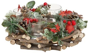 my home Adventskranz Cheyenne, Weihnachtsdeko, Adventsleuchter, Durchmesser 23cm - Bild 1 von 2