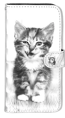 For Moto E6s (2020) Kitty Cat Flip case cover - Image 1 of 3