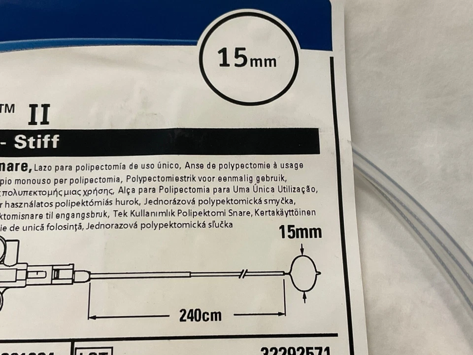 Cautivador rígido redondeado Boston Scientific M00561230 15 mm nuevo/sellado 08/2026 1 pieza Foto 1 de 1