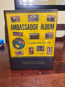 LOADED Vintage 1966 Ambassador World Stamp Album w/Thousands of Stamps, Harris - Picture 1 of 23