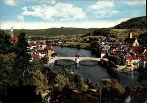 Laufenburg am Rhein Panorama Postkarte Ansichtskarte AK ungelaufen ~1960/70 - Picture 1 of 2