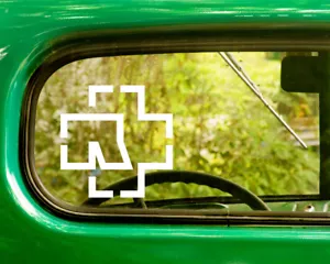 2 RAMMSTEIN ABZIEHBILD Bogo Aufkleber für PKW LKW Fenster Stoßstange Wohnmobil Laptop - Bild 1 von 1
