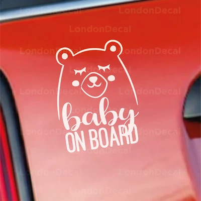 LONDONDECAL Baby an Bord Figur 2 - Auto Fenster Autoaufkleber Vinyl Aufkleber.