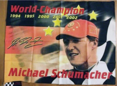 Michael Schumacher F1 Flag Wall Banner Ferrari Helmet Racing Schumi Formel 1 F-1 - Image 1 of 3