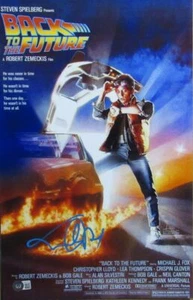Póster Michael J Fox Regreso al Futuro Firmado/Auto 11x17 Beckett 164140 - Imagen 1 de 3