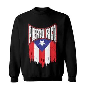 Puerto Rico - Torn Flag Strong Country Pride Proud Toddler Crewneck Sweater - Picture 1 of 8
