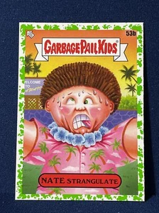 Topps Garbage Pail 2021 Kids Go On Vacation Nate Strangulate 53B flema verde - Imagen 1 de 2