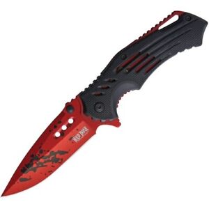 Wild Boar H1 Linerlock Black/Red Assisted Open Folding Knife
