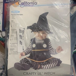 Crafty Lil' Witch Halloween Costume - Infant 18 to 24 months - Dress Hat Pants - Picture 1 of 5