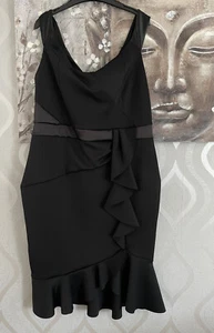 LIPSY Black Bardot Cocktail Dress BNWT Plus Size 18 RRP £58 Cruise Party - Picture 1 of 5