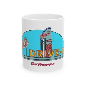 Mel's Drive-In Diner San Francisco coffee Ceramic Mug 11oz Restaurant California - Picture 1 of 5