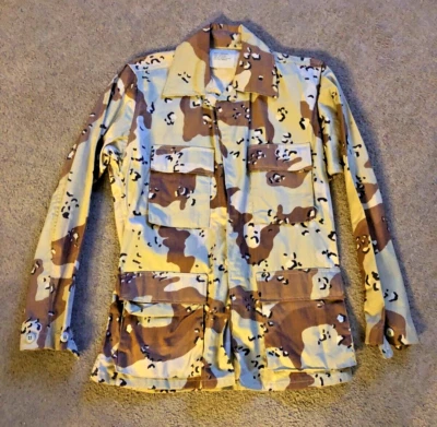 Military DCU Small Regular Desert Tan Shirt US Army Chocolate Chip Men Boys 404 - Image 1 of 4