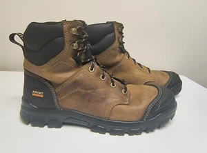 Ariat Work Men's Treadfast 6" Leather Non Safety Toe Work Boots Brown Size 11 D - Picture 1 of 10