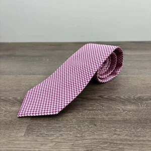 Charles Tyrwhitt Jermyn Street London Mens 100% Silk Tie Pink White Pinwheel - Picture 1 of 8