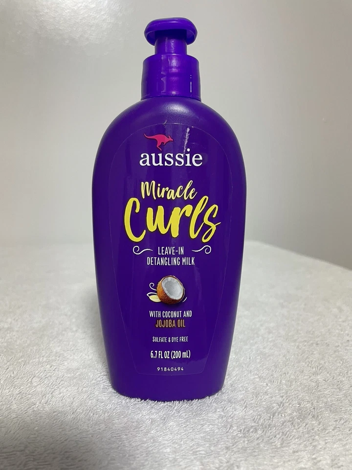 2 Aussie Miracle Curls Leave-In Detangling Milk Paraben Free Coconut 6.7 oz Each - Image 1 of 1