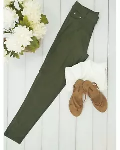 Jeggings ajustados súper elásticos en verde ejército Yelete - Imagen 1 de 8
