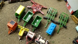 Ertl Farm Tractor Attachments wagons baler cultivator Model Car Junkyard 1:64 - Picture 1 of 18