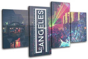 Los Angeles LA Typography DJ Club MULTI LONA pared arte Foto impresion - Imagen 1 de 1