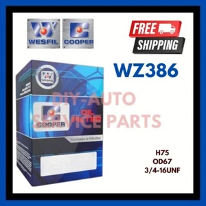 Wesfil Cooper Oil Filter Z386 Fits Toyota Corolla 4 Cylinder 1988-2014 WZ386 - Picture 1 of 4