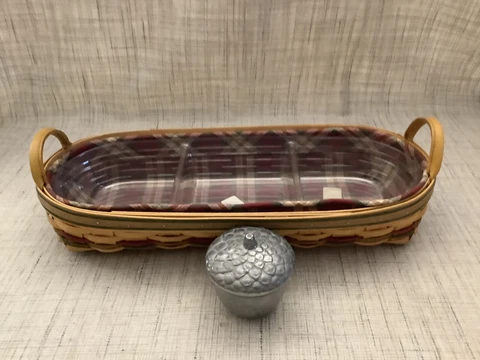 Longaberger 2000 Autumn Reflections Large Harvest Blessings Basket Combo + Bonus Cover