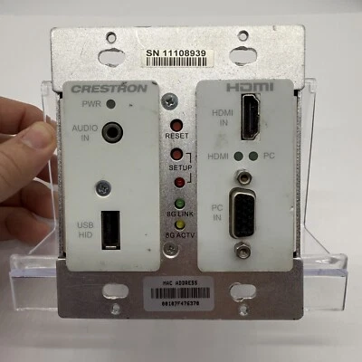 Transmisor CAT placa de pared Crestron DigitalMedia 8G+ DM-TX-200-C-2G-W-T Foto 1 de 4