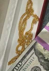 24k Solid Gold Chain - Picture 1 of 2