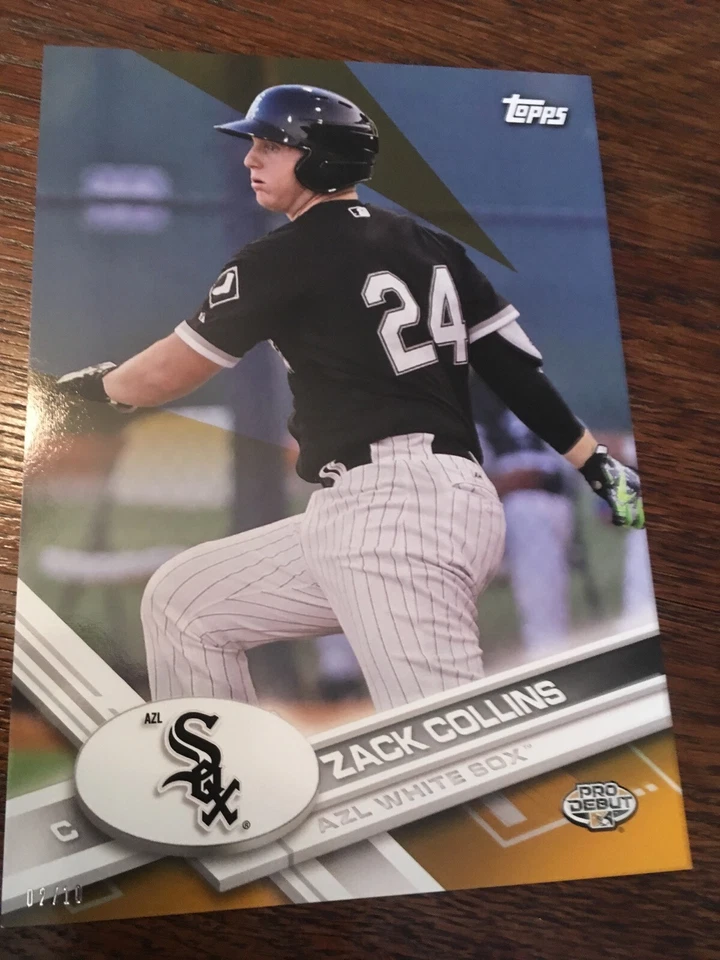 2017 Topps Pro Debut Jumbo 5x7 Zack Collins White Sox 103 #'d 02/10 Gold - Image 1 of 1