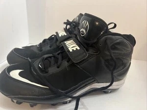 Nike Mens Cleats Size 9.5 Blade Shark Black White Football Shoes 315789-011 - Picture 1 of 16