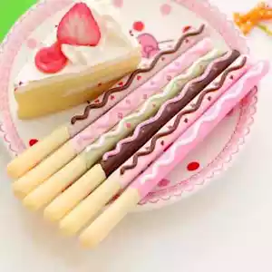 4 Pcs 0.5mm Korean Cute Kawaii Chocolate Cake Gel Pen Sign Child School Office - Picture 1 of 2