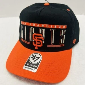 '47 Brand San Francisco Giants Cooperstown Hitch Snapback Hat Adjustable Black - Picture 1 of 6