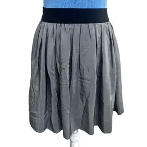 Gonna skater Amanda Uprichard grigio seta plissettata taglia M - Foto 1 di 6