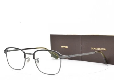 Oliver Peoples Eyeglasses BLACK DARK SILVER SAXTON 5196 50-20-140 - Image 1 of 4
