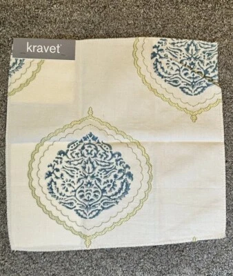 Kravet Fabric Sample 12.5” x 12” Kasara Capri Constantinople 1530 Blue Green - Image 1 of 4