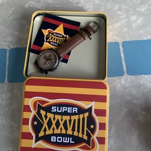 Offcial Super Bowl XXXVIII Collectors Watch - CIB - Picture 1 of 1