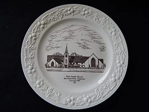 Vintage 1st Baptist Church, San Bernardino California Homer Laughlin Plate-1951 - Picture 1 of 9
