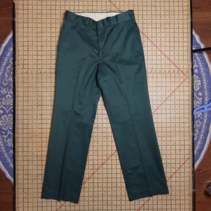 Pantaloni da lavoro vintage Big Mac in twill di cotone verde 30x30 made in USA anni 70 80 - Foto 1 di 7
