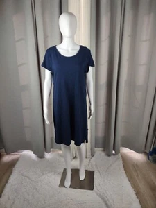 Gap Women's Blue Softspun Cotton Blend Short Sleeve T-Shirt Dress Size Large - Picture 1 of 11
