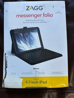 Funda con teclado Zagg Messenger Folio Tablet iPad Air/Air 2/9,7 pulgadas iPad Pro/iPad Foto 1 de 2