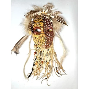 Máscara ceremonial Judy Light Feather Adams Spirit 1992 de colección “Little Bear” - Imagen 1 de 10