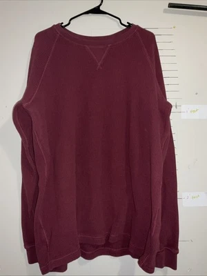 Signature LL Bean Men's Waffle Slim Fit Crew XXL Tall Maroon 👍Quality Made - Image 1 of 4