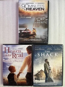 90 Minutes to Heaven + Heaven is for Real + The Shack DVD Lot NEW SEALED Faith - Picture 1 of 2