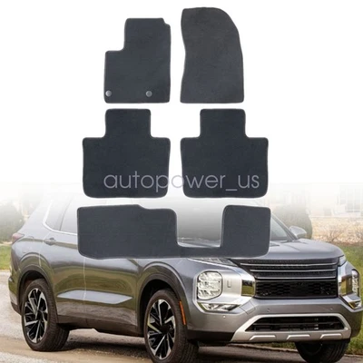 Alfombrillas delanteras traseras de terciopelo impermeables para Mitsubishi Outlander 2011-24 Foto 1 de 4