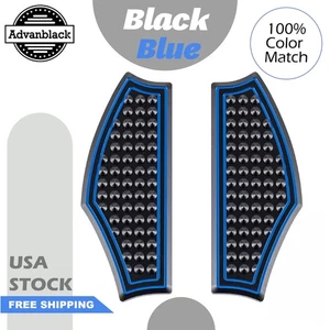 Advan Black / Blue Vengeance Rear Passenger Floorboards Fits Harley Tourings - Picture 1 of 7